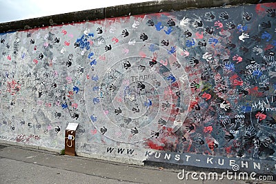 Berlin wall - hands Editorial Stock Photo