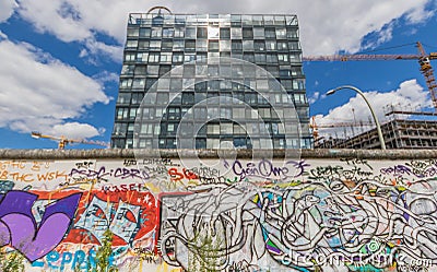 The Berlin Wall, an historical landmark Editorial Stock Photo