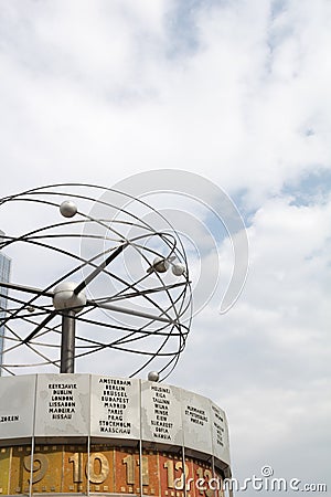 Berlin world time clock Editorial Stock Photo