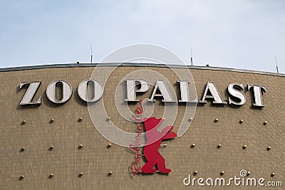 Berlinale logo, Zoo Palast cinema, Berlin Editorial Stock Photo