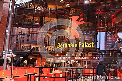 Berlinale Palast exterior during the 68th Berlinale Film Festival Editorial Stock Photo
