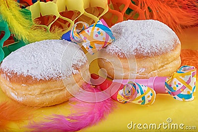 Berliner Donuts Doughnut or Krapfen Festive Decoration Stock Photo