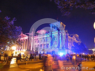 Berliner Reichstag in bright Colors Editorial Stock Photo