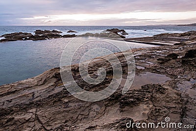 Bermagui Blue Pool, Australia Stock Photo