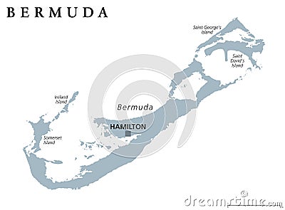 Bermuda political map Vector Illustration