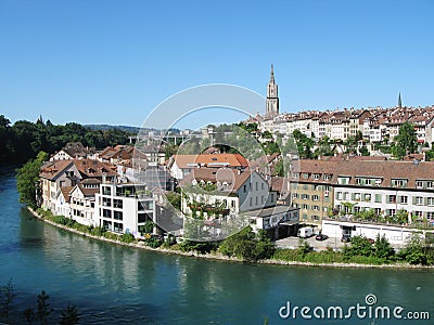 Bern and Aare river Stock Photo