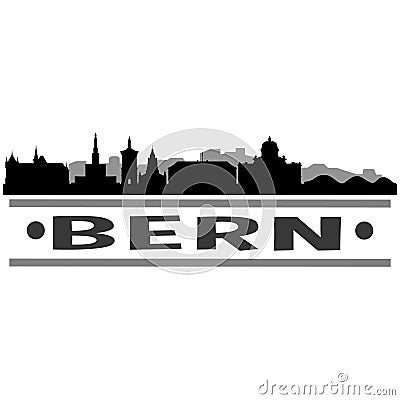 Bern city Icon Vector Art Design Skyline Vector Illustration