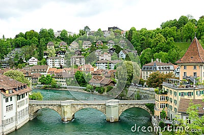 Bern Old Town City View Stock Photo