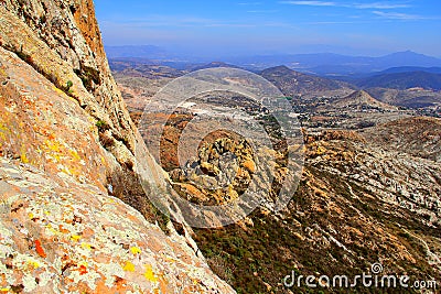 Mountains, landscape in PeÃ±a de Bernal queretaro mexico I Stock Photo