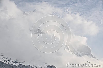 Swiss Alps - Bernese Mountains Grindelwald Eiger Stock Photo