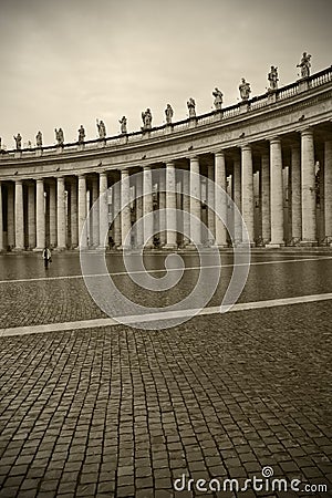 Bernini Colonnade Stock Photo