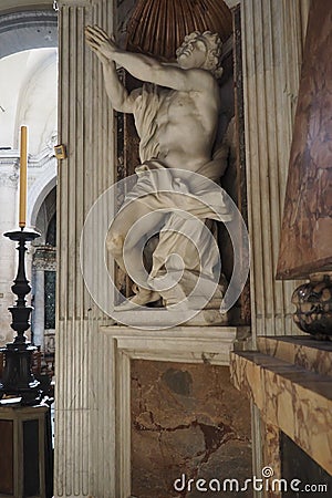 Santa Maria del Popolo church in Rome, Italy Editorial Stock Photo