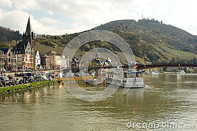 Bernkastel-Kues on the river Mosel Editorial Stock Photo