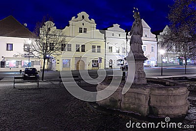 Beroun at night Editorial Stock Photo