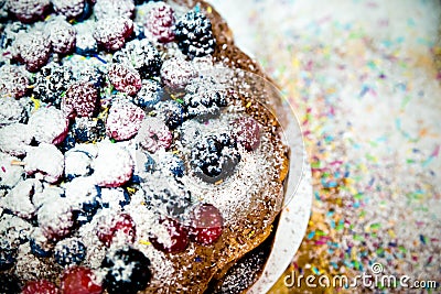 Berries cake Stock Photo