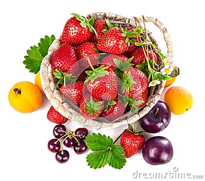 Berries healthy eating fruits harvest strawberries Stock Photo