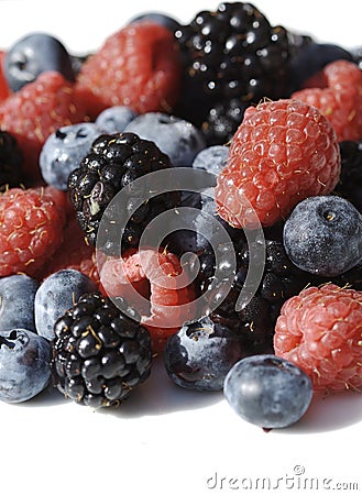 Berries on white Stock Photo