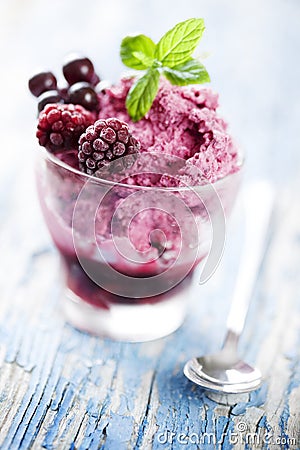 Berry dessert Stock Photo