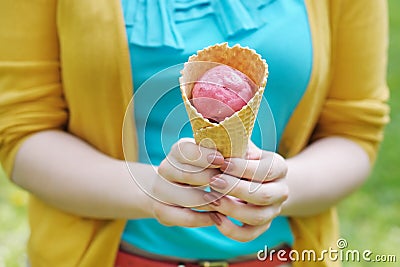 Berry ice cream Stock Photo