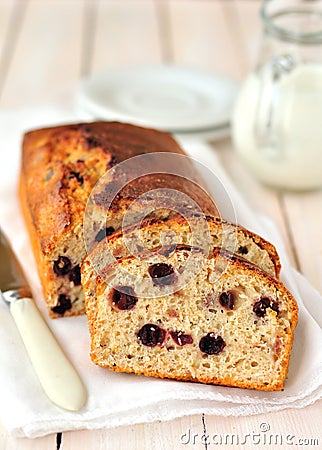 Berry and Oat Cake Loaf Stock Photo