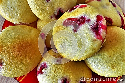 Berry Small Cupcakes Stock Photo