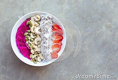 Berry smoothie bowl. Stock Photo