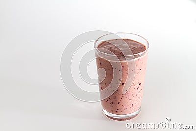 Berry Smoothie in a Glass Stock Photo