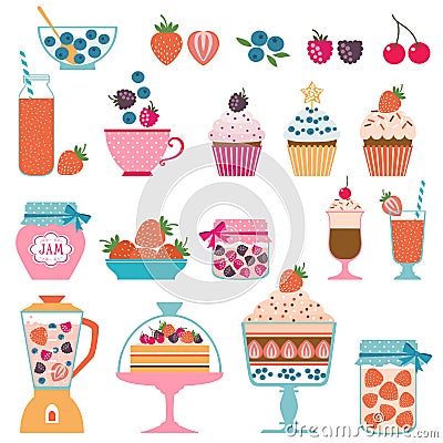 Berry sweets Vector Illustration