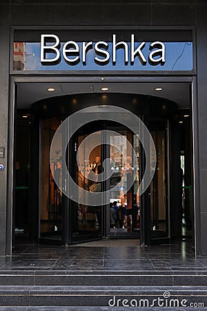 Bershka logo. Editorial Stock Photo