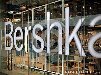 Bershka Retail Store in Moscow, Russia. Editorial Stock Photo