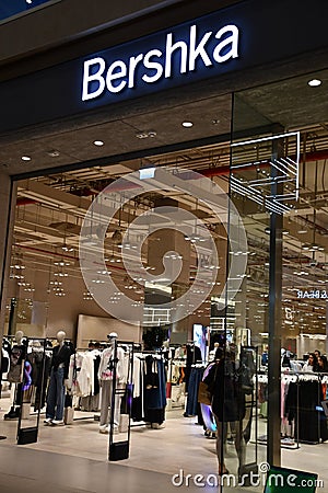 Bershka store at Dubai Hills Mall in the UAE. Editorial Stock Photo