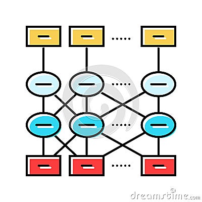 bert bidirectional encoder representations transformers color icon vector illustration Cartoon Illustration