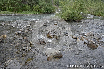 Bertha Creek in Turnagain Pass Stock Photo