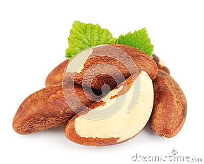 Bertholletia.Brazil nuts Stock Photo