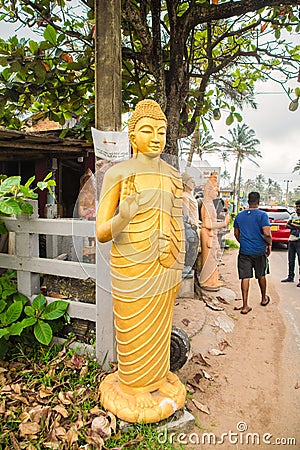 Buddha and Hindu Gods images souvenirs for sale Editorial Stock Photo