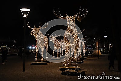 The moose parade at Berzelii park Editorial Stock Photo