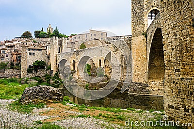 Besalu medieval village Stock Photo