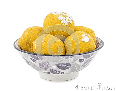 Besan Laddu Indian Traditional Sweet Food Stock Photo