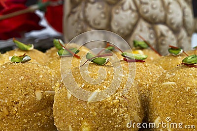 Besan Laddu Stock Photo