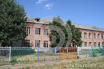 Beslan school memorial, where terrorist attack was in 2004 Editorial Stock Photo