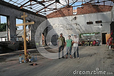 Beslan school memorial, where terrorist attack was in 2004 Editorial Stock Photo