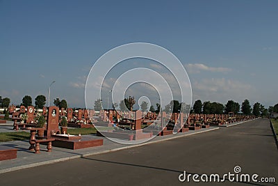 Beslan school memorial, where terrorist attack was in 2004 Editorial Stock Photo