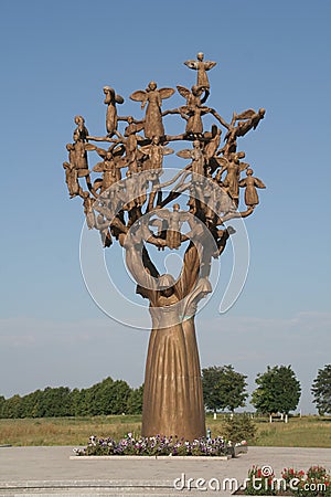 Beslan school memorial, where terrorist attack was in 2004 Editorial Stock Photo