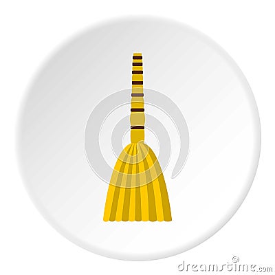 Besom icon circle Vector Illustration