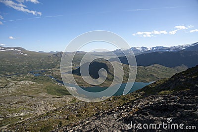 Besseggen Ridge in Jotunheimen National Park Stock Photo