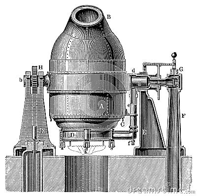 Bessemer converter. Stock Photo