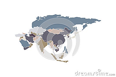 Best Asia outline world map Stock Photo