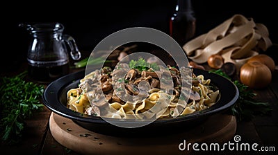 The Best Beef Stroganoff: Perfect for Professional Cooking Stock Photo