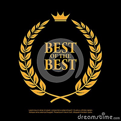 Best of the best laurel symbol Vector Illustration