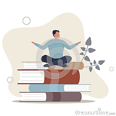 Best book to help entrepreneur success in business, knowledge or skill to succeed and overcome obstacle concept.flat vector Cartoon Illustration